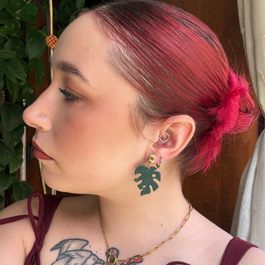 Pendientes Monstera