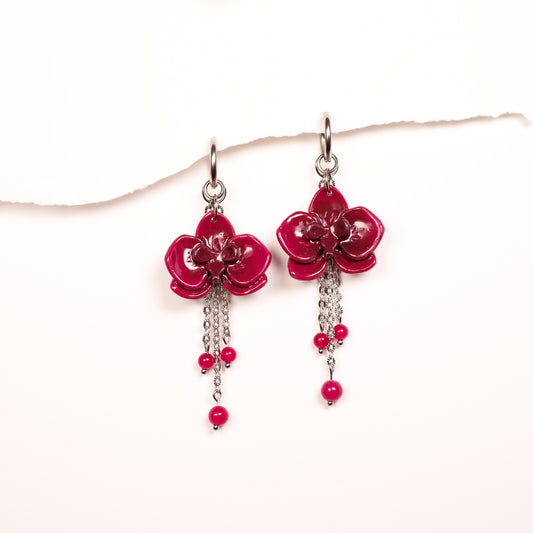 Pendientes Metamorfosis Orquídeas