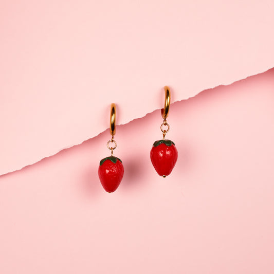 Pendientes fresita